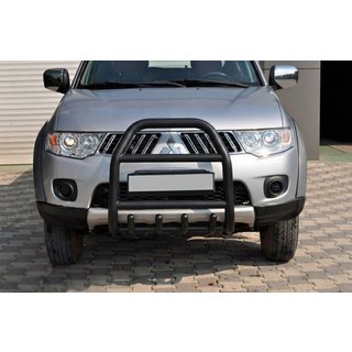Frontbøjle QT007 Black (rustfrit stål) Mitsubishi Pajero Sport 2008–2015 foto 3