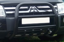 Mitsubishi Pajero Wagon IV 2006–2021 Kængurubøjle QT011 Black (rustfrit stål) foto 3