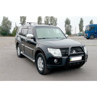 Kængurubøjle QT011 Black (rustfrit stål) Mitsubishi Pajero Wagon IV 2006–2021 foto 1