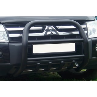Kængurubøjle QT011 Black (rustfrit stål) Mitsubishi Pajero Wagon IV 2006–2021 foto 3