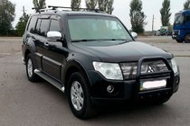 Mitsubishi Pajero Wagon III 1999–2006 Bullbar QT007 Black (rustfrit stål) foto 1
