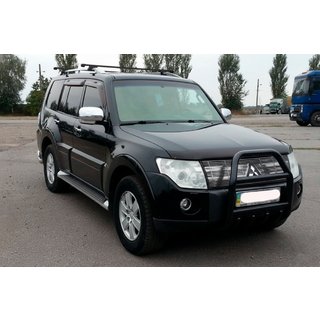 Bullbar QT007 Black (rustfrit stål) Mitsubishi Pajero Wagon III 1999–2006 foto 1