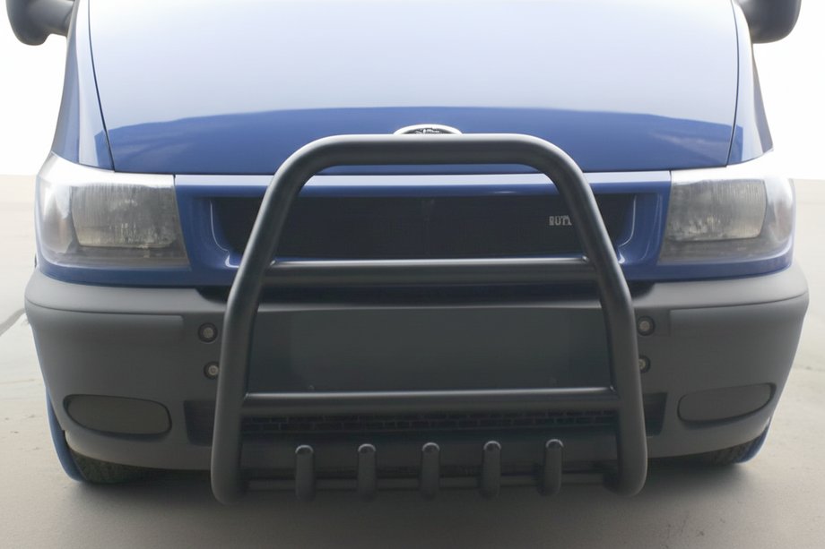 Ford Transit 2000–2014 Frontbøjle QT007 Black (2000-2006, rustfrit stål) Image