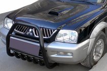 Mitsubishi L200 1996–2006 Bullbar QT007 Black (rustfrit stål) foto 1