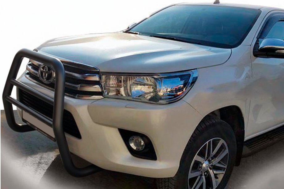 Toyota Hilux 2015– Frontbøjle QT007 Black (rustfrit stål) Image