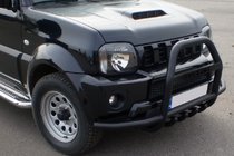Suzuki Jimny 1998–2018 Frontbøjle QT007-Exclusive Black (med tekst, rustfrit stål) foto 4