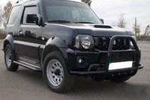 Suzuki Jimny 1998–2018 Frontbøjle QT007-Exclusive Black (med tekst, rustfrit stål) foto 5
