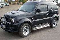 Suzuki Jimny 1998–2018 Frontbøjle QT007-Exclusive Black (med tekst, rustfrit stål) foto 7