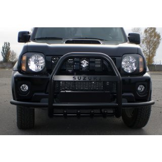 Frontbøjle QT007-Exclusive Black (med tekst, rustfrit stål) Suzuki Jimny 1998–2018 foto 2