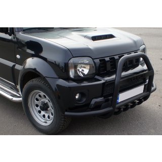 Frontbøjle QT007-Exclusive Black (med tekst, rustfrit stål) Suzuki Jimny 1998–2018 foto 4
