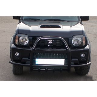 Frontbøjle QT007-Exclusive Black (med tekst, rustfrit stål) Suzuki Jimny 1998–2018 foto 3