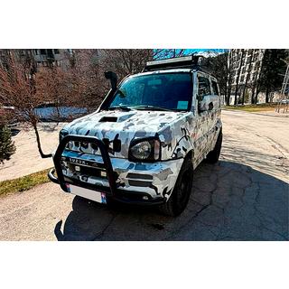 Frontbøjle QT007-Exclusive Black (med tekst, rustfrit stål) Suzuki Jimny 1998–2018 foto 1