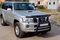 Nissan Patrol Y61 1997–2011 Kængurubøjle QT007 Black (rustfrit stål) foto 3