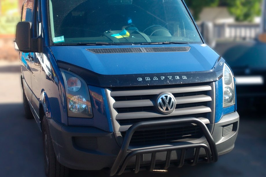Volkswagen Crafter 2006–2016 Frontbøjle WT002 Black (rustfrit stål) Image