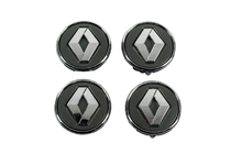 Renault Navkapsler til fælge, grafit med ring 81568DRK (57 mm til 49 mm, 4 stk.) foto 1