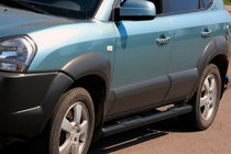 Hyundai Tucson JM 2004– Siderør BB002 Black (2 stk., rustfrit stål) foto 1