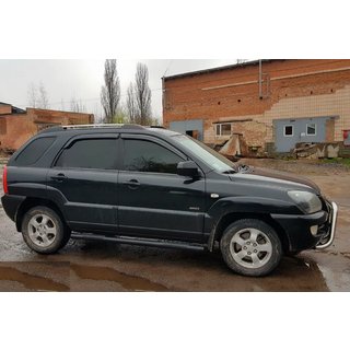 Siderør Black (2 stk., rustfrit stål) Kia Sportage 2004–2010 foto 4
