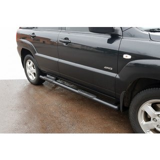Siderør Black (2 stk., rustfrit stål) Kia Sportage 2004–2010 foto 1