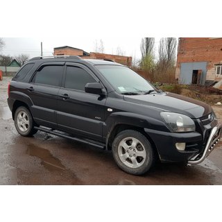 Siderør Black (2 stk., rustfrit stål) Kia Sportage 2004–2010 foto 3