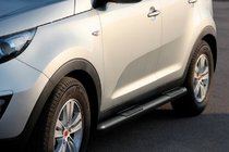 Kia Sportage 2010–2015 Siderør Black (2 stk., rustfrit stål) foto 3