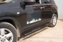 Nissan Qashqai 2007–2010 Siderør Black (2 stk., rustfrit stål) foto 2