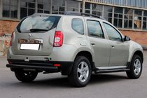 Renault Duster 2008–2017 Siderør med indlæg Black (2 stk., rustfrit stål) foto 3
