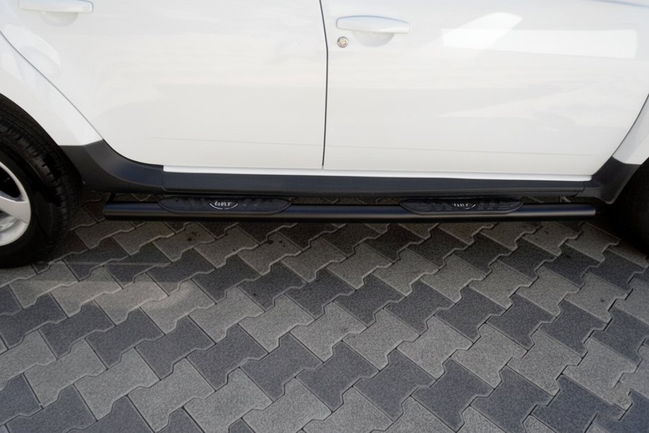 Renault Duster 2008–2017 Siderør med indlæg Black (2 stk., rustfrit stål) Image