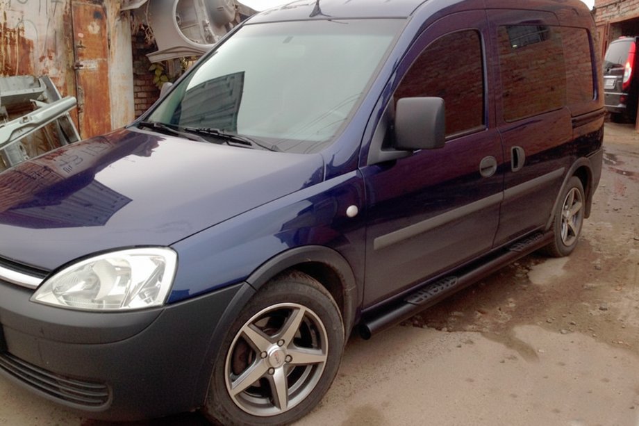 Opel Combo 2002–2012 Siderør Black (2 stk., rustfrit stål) Image