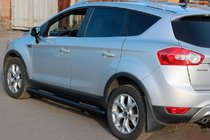 Ford Kuga 2008–2013 Lige sidetruer Black (2 stk., rustfrit stål) foto 3