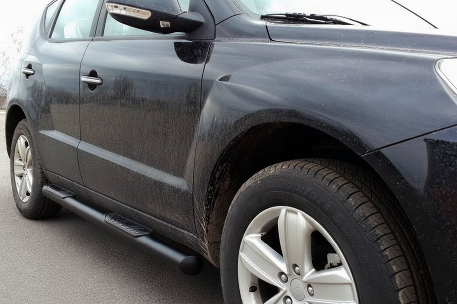 Geely Emgrand X7 2011– Siderør Black (2 stk., rustfrit stål) Image