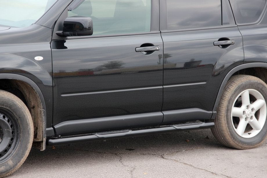 Nissan X-trail T31 2007–2014 Siderør BB002 Black (2 stk., rustfrit stål) Foto 1
