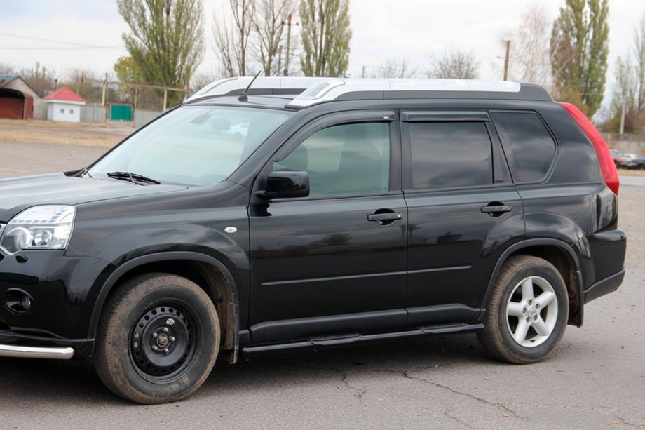 Nissan X-trail T31 2007–2014 Siderør BB002 Black (2 stk., rustfrit stål) Foto 3