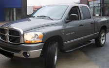 Dodge RAM (DR/DH/D1/DC/DM) 2002–2009 Siderør vinklede Black (2 stk., rustfrit stål) foto 1