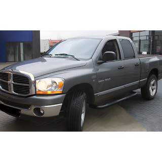 Siderør vinklede Black (2 stk., rustfrit stål) Dodge RAM (DR/DH/D1/DC/DM) 2002–2009