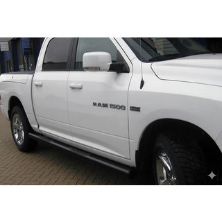 Siderør standard Black (2 stk., rustfrit stål) Dodge RAM (DR/DH/D1/DC/DM) 2002–2009 foto 1