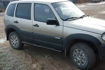 Chevrolet Niva 1998–2020 Siderør Black (2 stk., rustfrit stål) foto 3