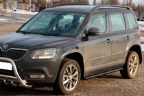 Skoda Yeti 2009–2017 Siderør Black (2 stk., rustfrit stål) foto 2