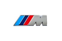 BMW M-emblem 85 x 30 mm (rustfrit stål) foto 1