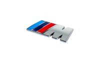 BMW M-emblem 85 x 30 mm (rustfrit stål) foto 2
