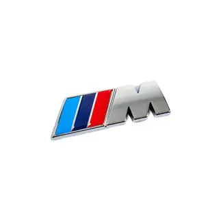 M-emblem 85 x 30 mm (rustfrit stål) foto 3
