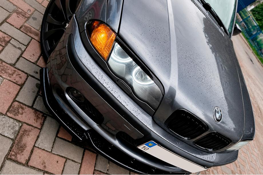 BMW 3-serie E46 1998–2006 DPT V-2 front lipspoiler (til M-Sport 2003-2006, blank sort) Foto 6