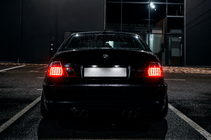BMW 3-serie E46 1998–2006 CSL-Style V3 spoiler (til SD, blank sort) foto 14