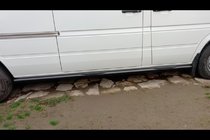 Mercedes Sprinter W901/902/903/904/905 1995–2006 Siderør Black (2 stk., rustfrit stål) Kort akselafstand, Ø70 foto 4