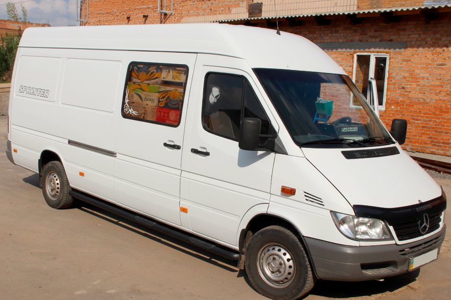 Mercedes Sprinter W901/902/903/904/905 1995–2006 Siderør Black (2 stk., rustfrit stål) Mellemlang akselafstand, Ø60 Foto 2