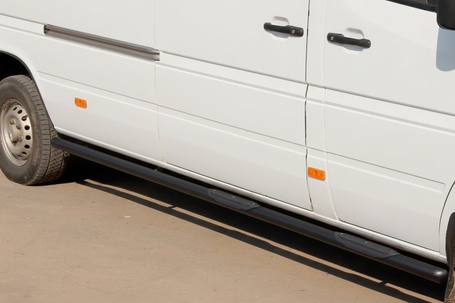 Mercedes Sprinter W901/902/903/904/905 1995–2006 Siderør Black (2 stk., rustfrit stål) Mellemlang akselafstand, Ø60 Foto 5