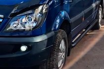 Mercedes Sprinter W906 2006–2018 Siderør Black (2 stk., rustfrit stål) Ø60, Lang-Extra lang foto 2