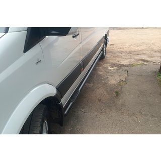 Siderør Black (2 stk., rustfrit stål) Mercedes Sprinter W906 2006–2018 foto 1