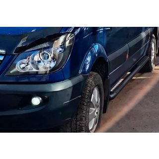 Siderør Black (2 stk., rustfrit stål) Mercedes Sprinter W906 2006–2018 foto 2