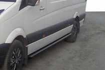 Volkswagen Crafter 2006–2016 Siderør Black (2 stk., rustfrit stål) Ø70, Long-ExtraLong foto 6