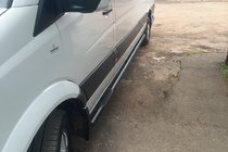 Volkswagen Crafter 2006–2016 Siderør Black (2 stk., rustfrit stål) Ø70, Long-ExtraLong foto 4